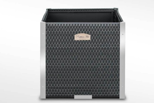 Donica ogrodowa z Alu technorattan 46x46x46 cm_RD03 stalowy.jpg