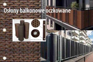 Osłona balkonowa oczkowana technorattan 90 cm kolory RX