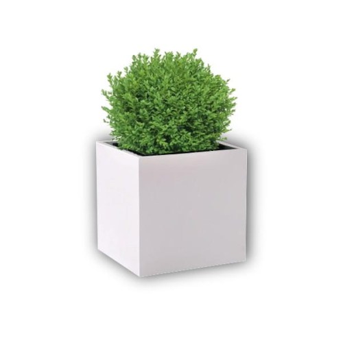 Donica Cubic 40_biały połysk_włókno szklane