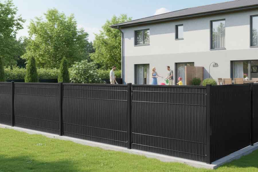 Listwy pionowe osłony na płot panelowy kolor RD04 czarny