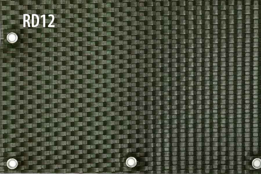 Mata technorattanowa dwustronna oczkowana RD12 zielony