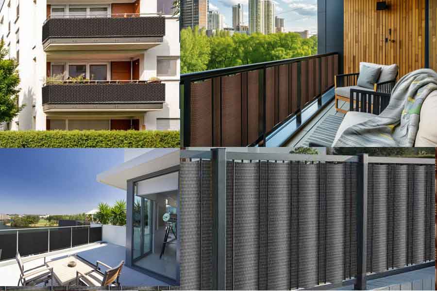 osłona balkonowa mata rattanowa na wymiar możliwości instalacji